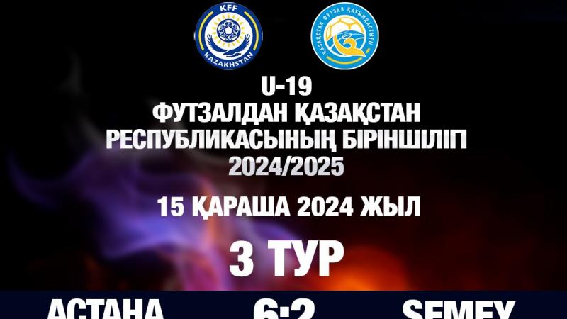 U-19 ҚР біріншілігі 2024/2025 - 3 тур